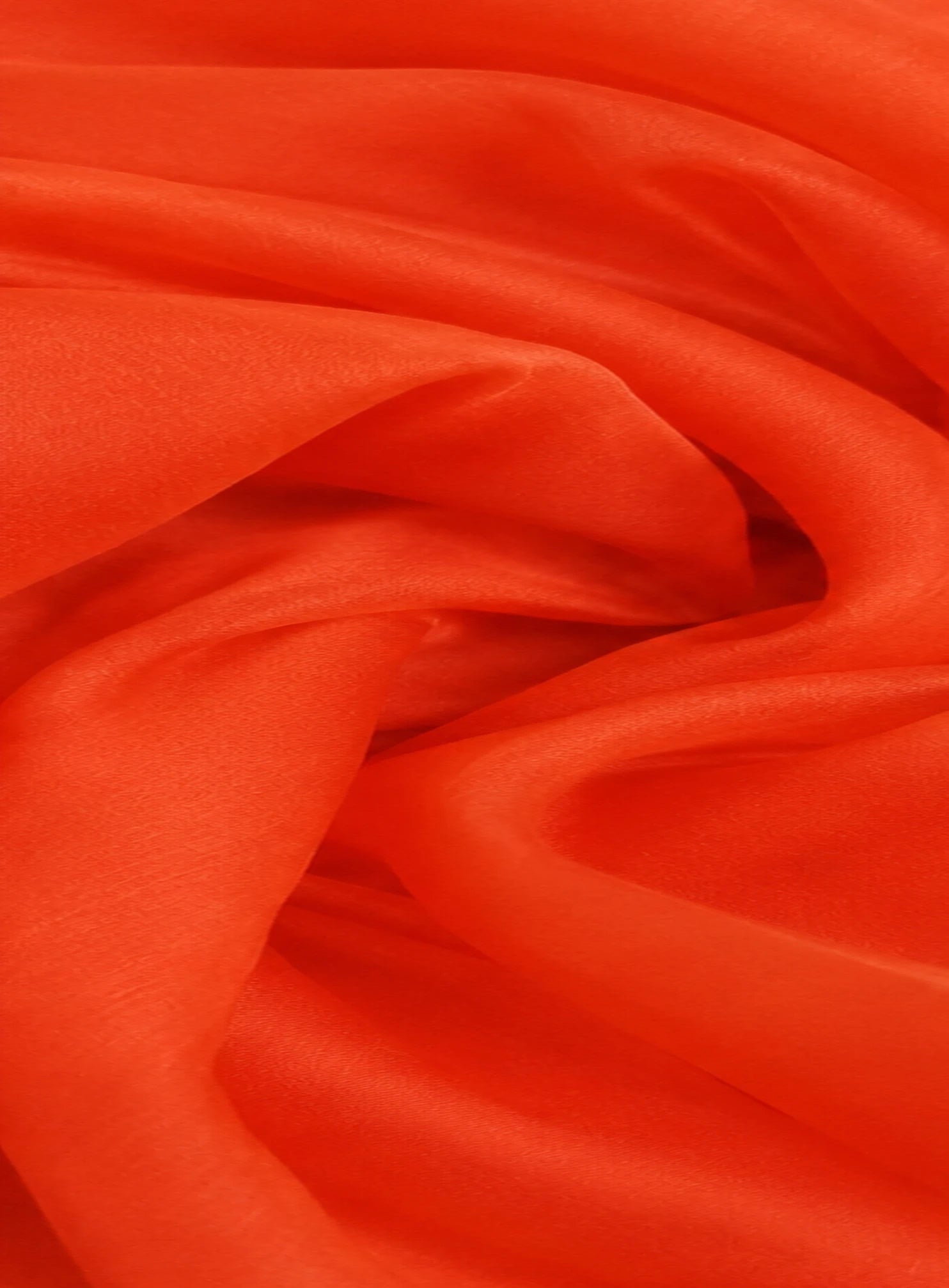 ORANGE KHADI ORGANZA DYED FABRIC