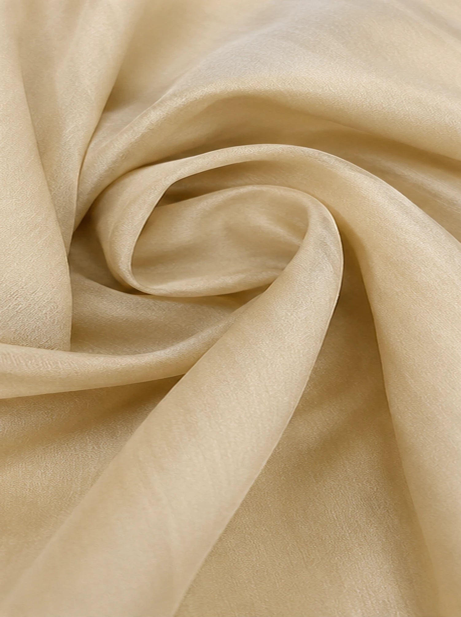 CHICKOO KHADI ORGANZA DYED FABRIC
