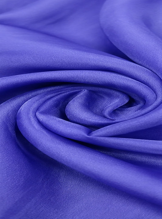 BLUE KHADI ORGANZA DYED FABRIC