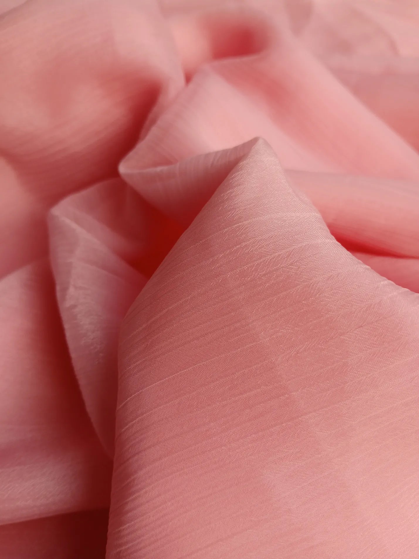 PEACH CRYSTAL CHIFFON FABRIC