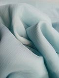 TURQUOISE CRYSTAL CHIFFON FABRIC