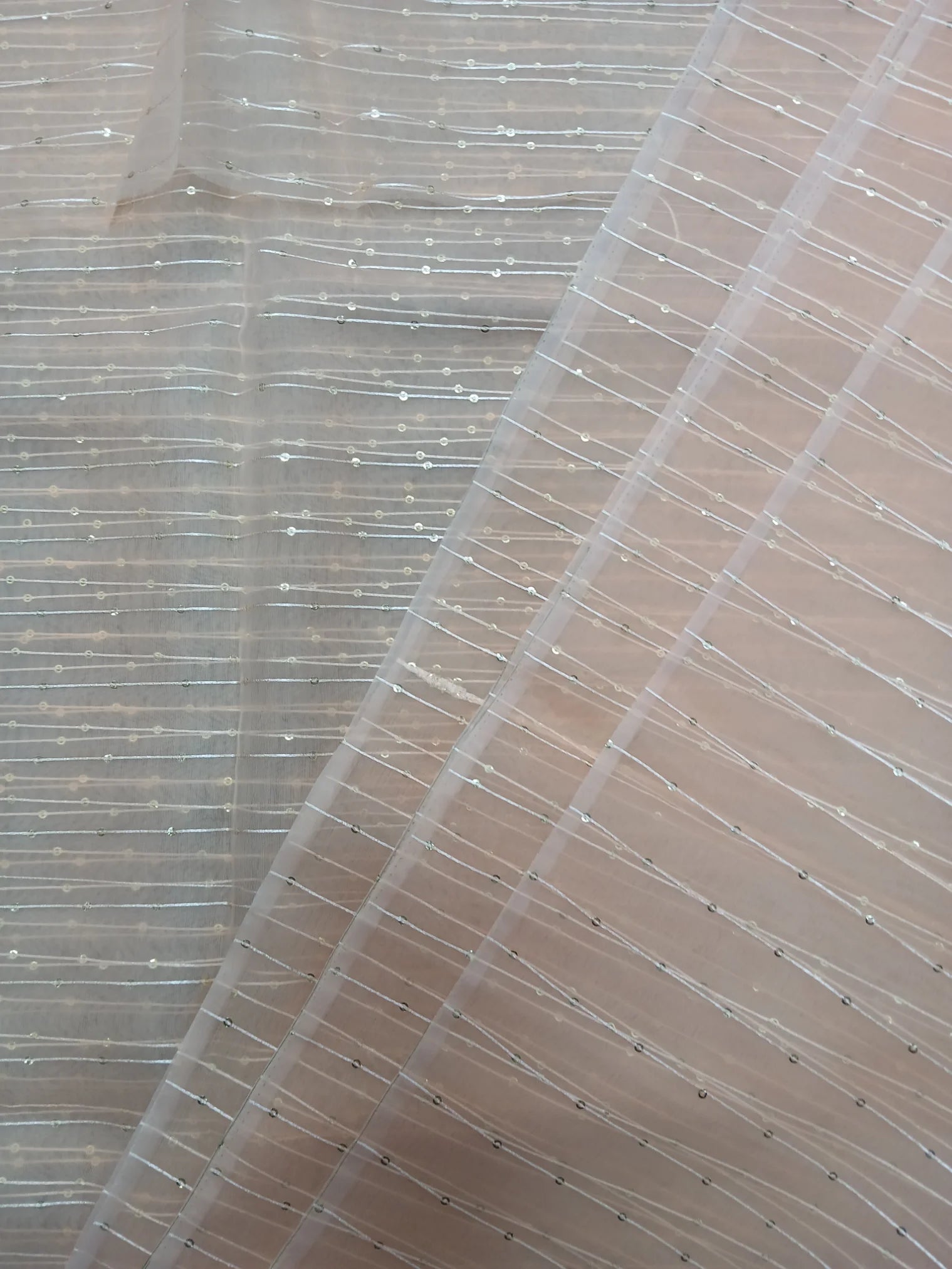 ORGANZA FEEZY-1 SEQUENCE FABRIC