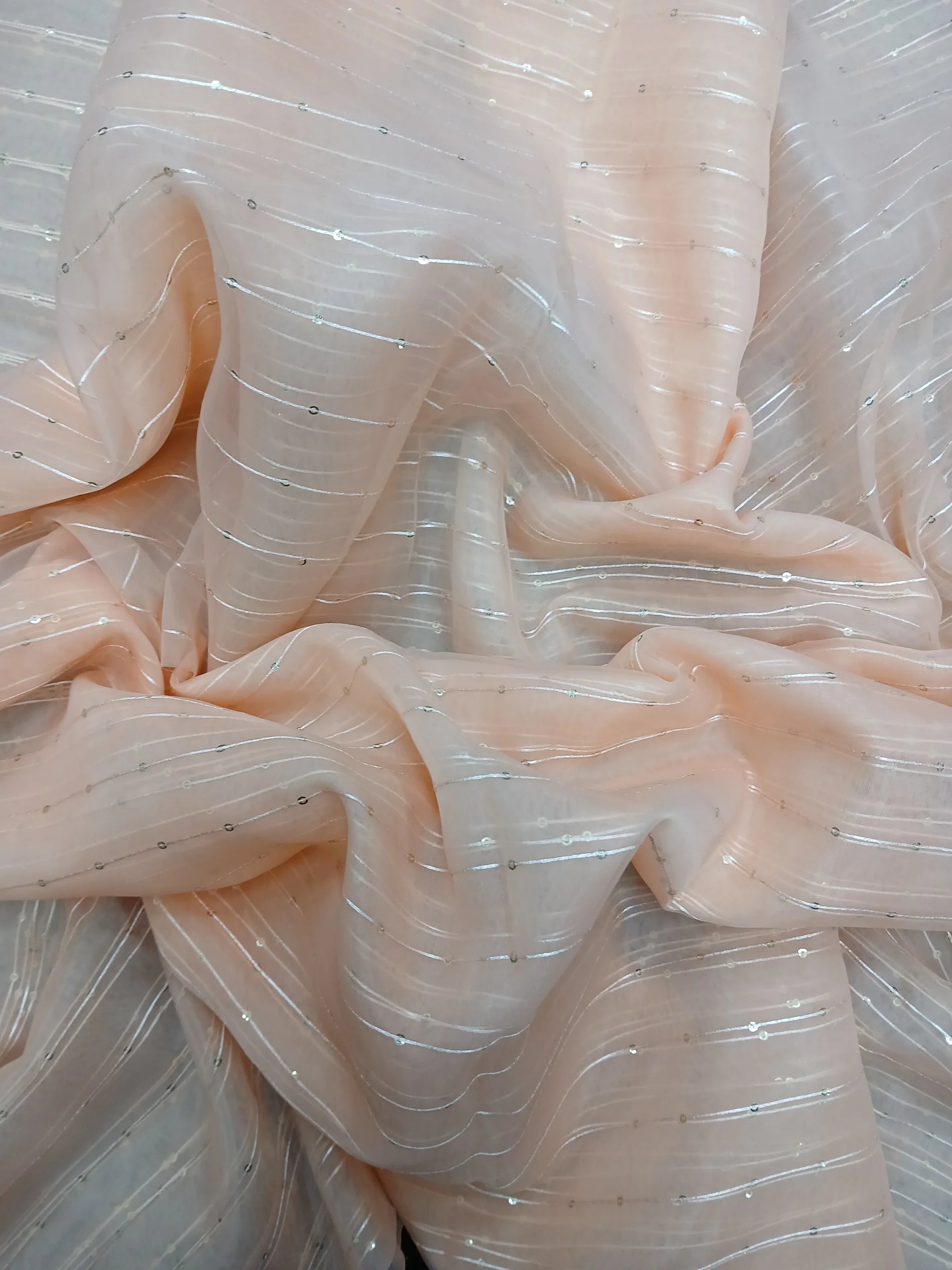ORGANZA FEEZY-1 SEQUENCE FABRIC
