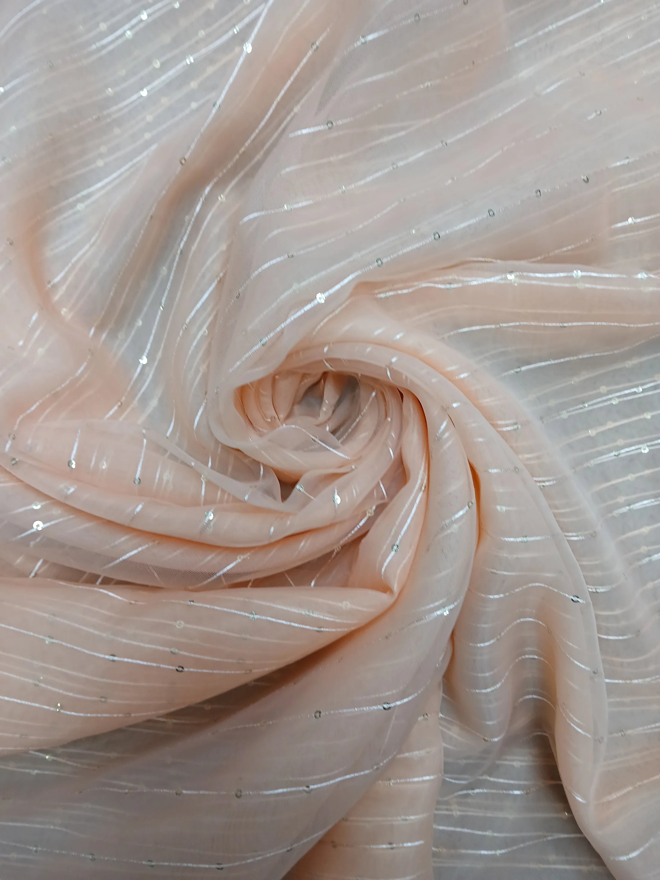 ORGANZA FEEZY-1 SEQUENCE FABRIC