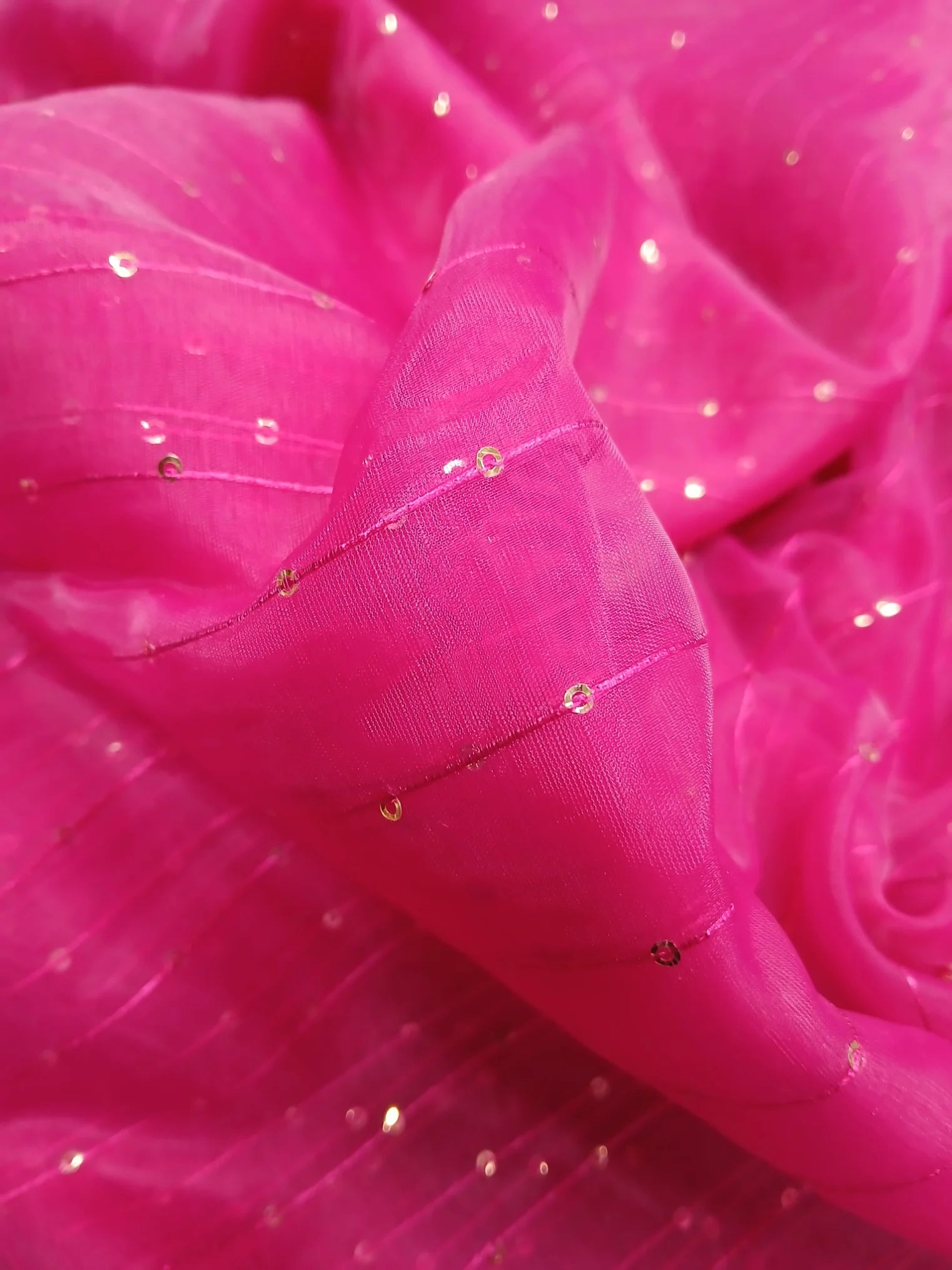 ORGANZA FEEZY-1 SEQUENCE FABRIC