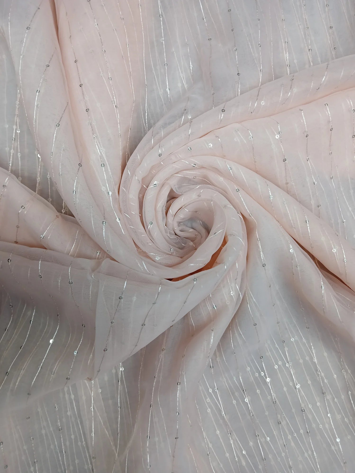 ORGANZA FEEZY-1 SEQUENCE FABRIC