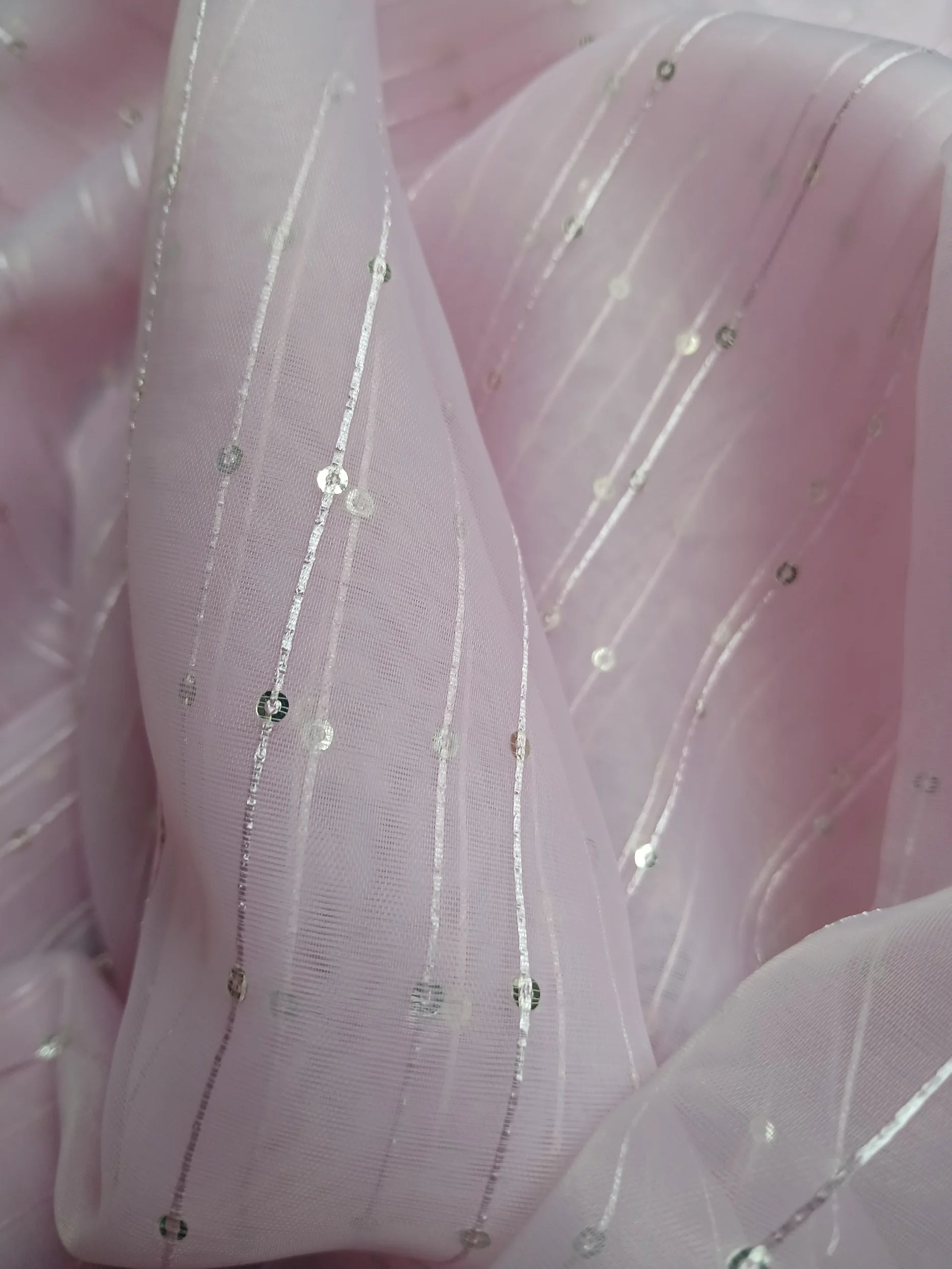 ORGANZA FEEZY-1 SEQUENCE FABRIC