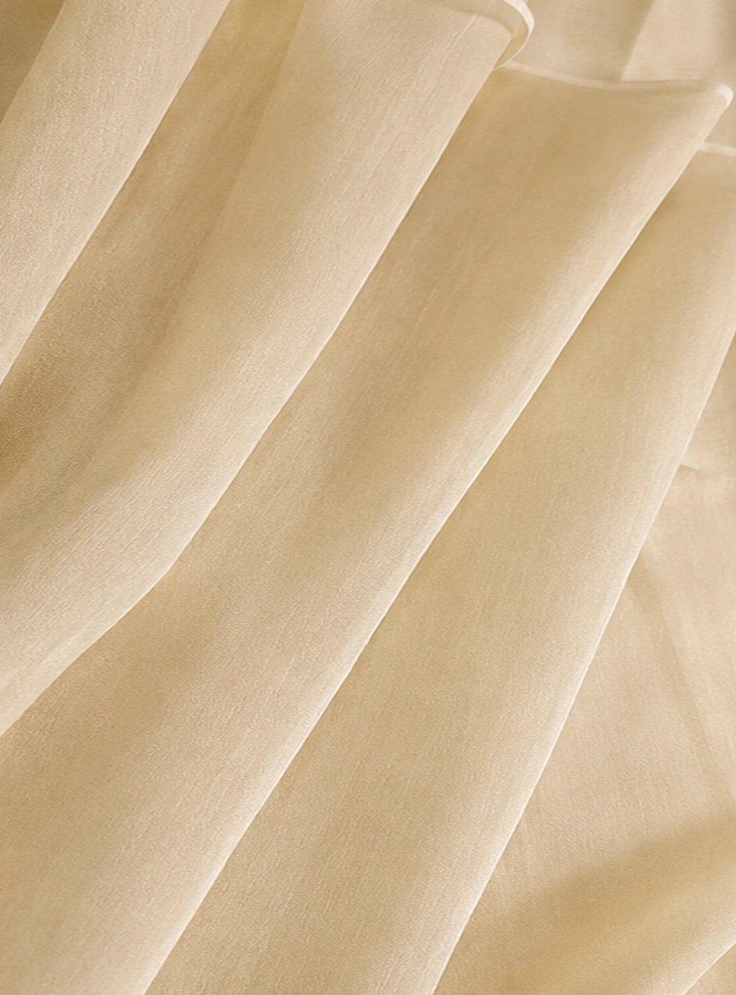 CHICKOO KHADI ORGANZA DYED FABRIC