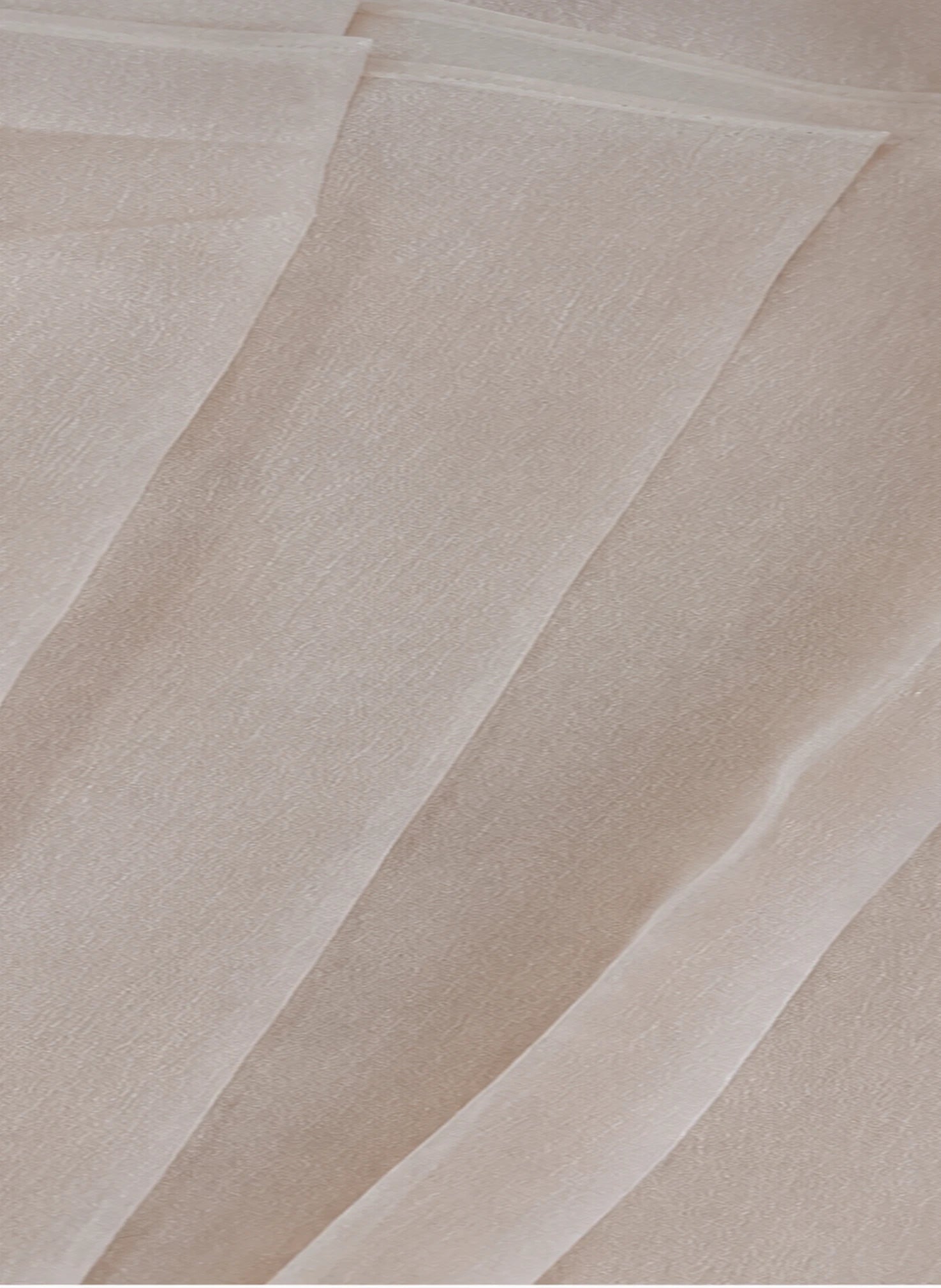 LIGHT ORANGE KHADI ORGANZA DYED FABRIC