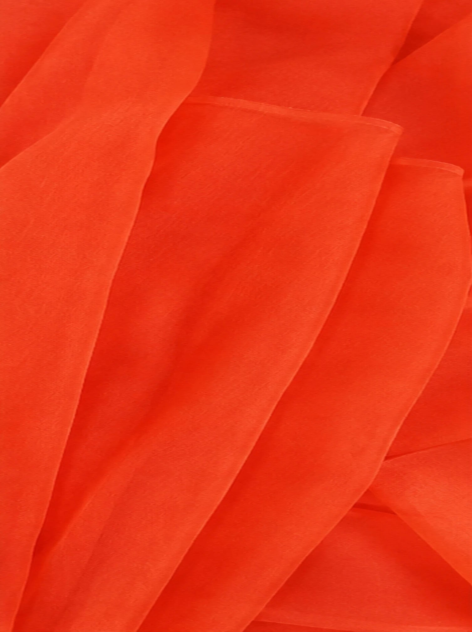 ORANGE KHADI ORGANZA DYED FABRIC