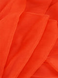 ORANGE KHADI ORGANZA DYED FABRIC