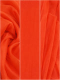 ORANGE KHADI ORGANZA DYED FABRIC