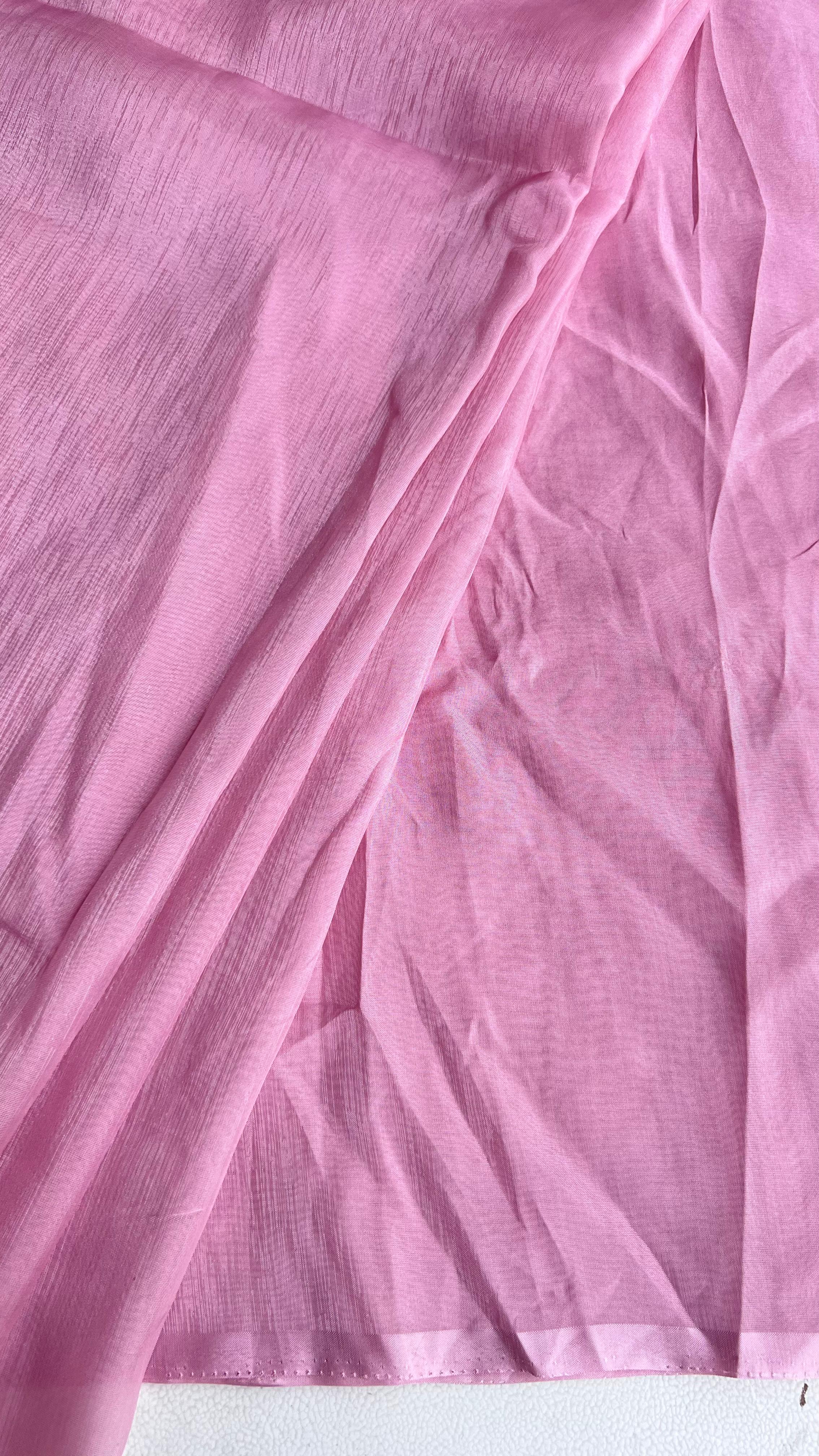 SILVER CRYSTAL ORGANZA DYED FABRIC