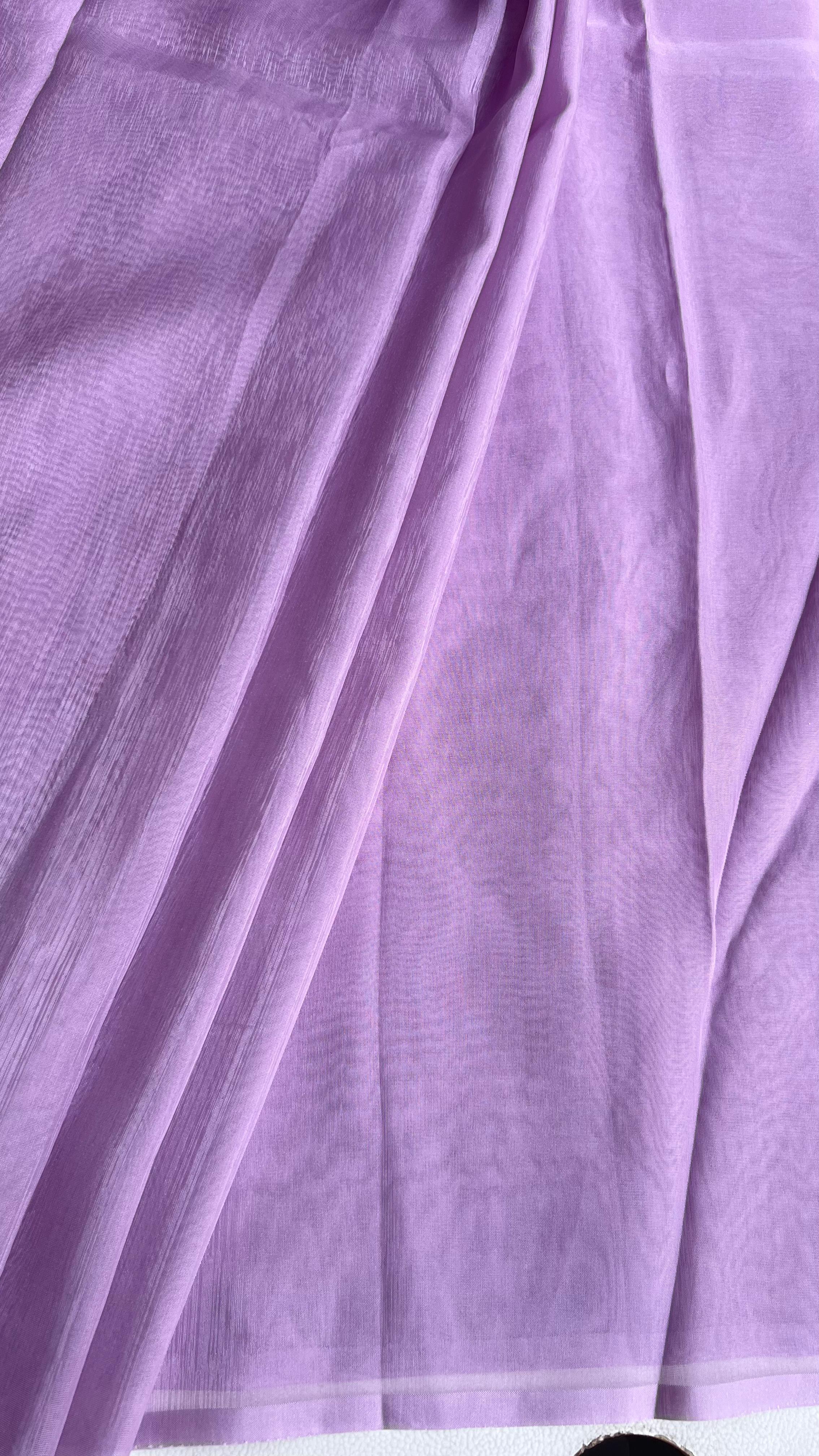 SILVER CRYSTAL ORGANZA DYED FABRIC