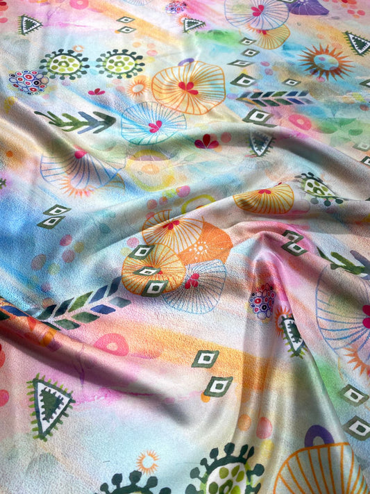 DIGITAL PRINT COTTON SATIN FABRIC 58"