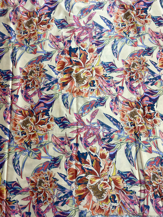 DIGITAL PRINT COTTON SATIN FABRIC 58"