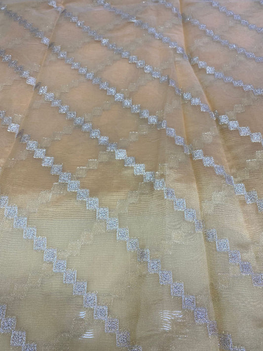 ORGANZA JACQUARD LAHERIYA FABRIC