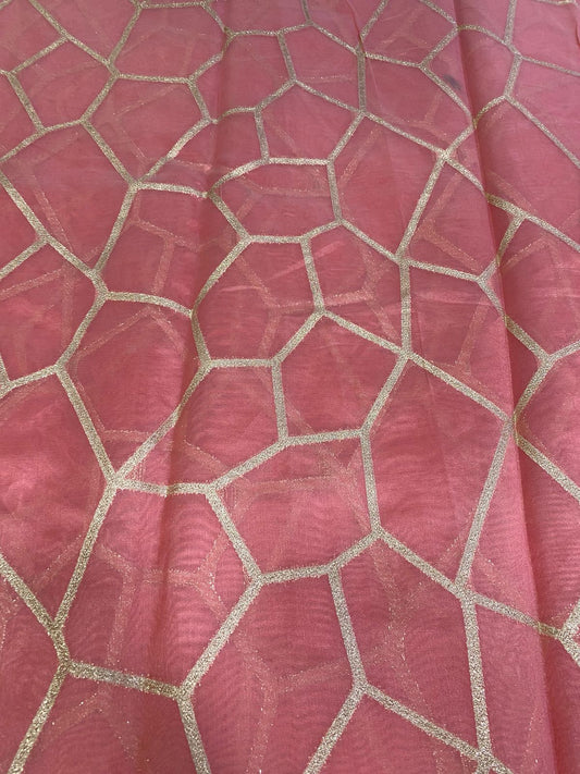 ORGANZA JACQUARD STONE FABRIC