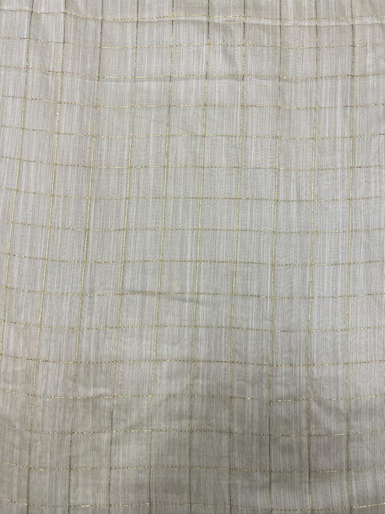 ART LINEN ZARI CHECKS DESIGN FABRIC