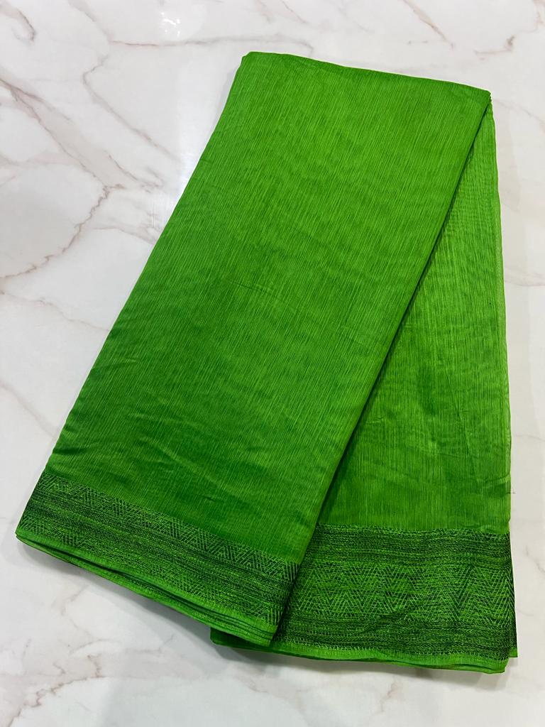 ART LINEN KHADI JACQUARD BORDER 1 FABRIC