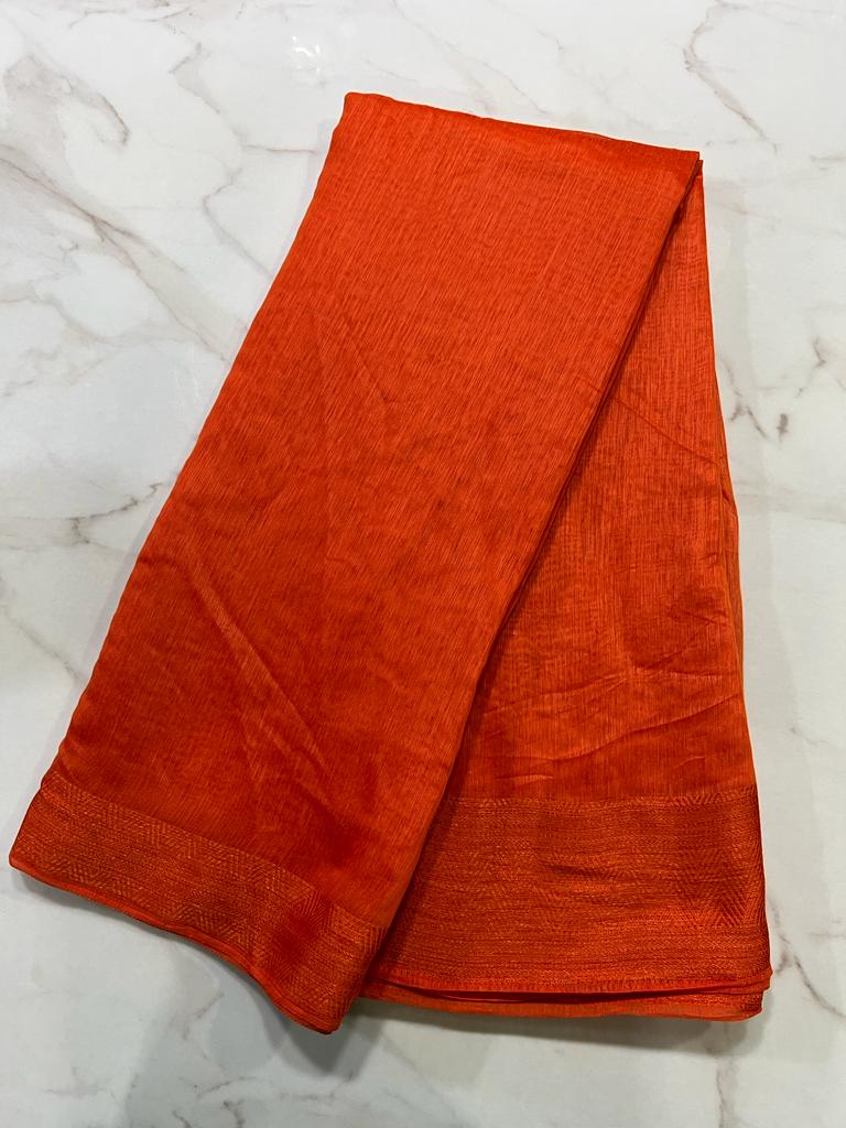 ART LINEN KHADI JACQUARD BORDER 1 FABRIC